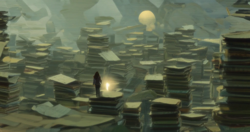 Patient navigating a maze of legal documents.