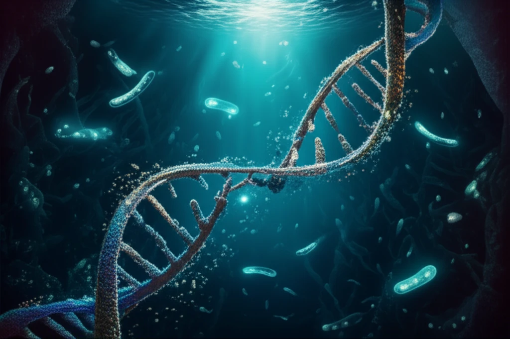 Bioluminescent bacteria in Lake Baikal, symbolizing potential for medical discoveries.