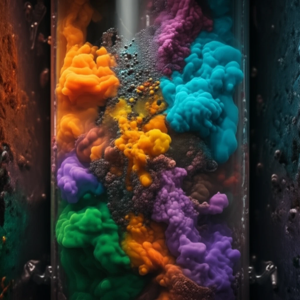 Swirling liquids in a reactor with textured inner surface.