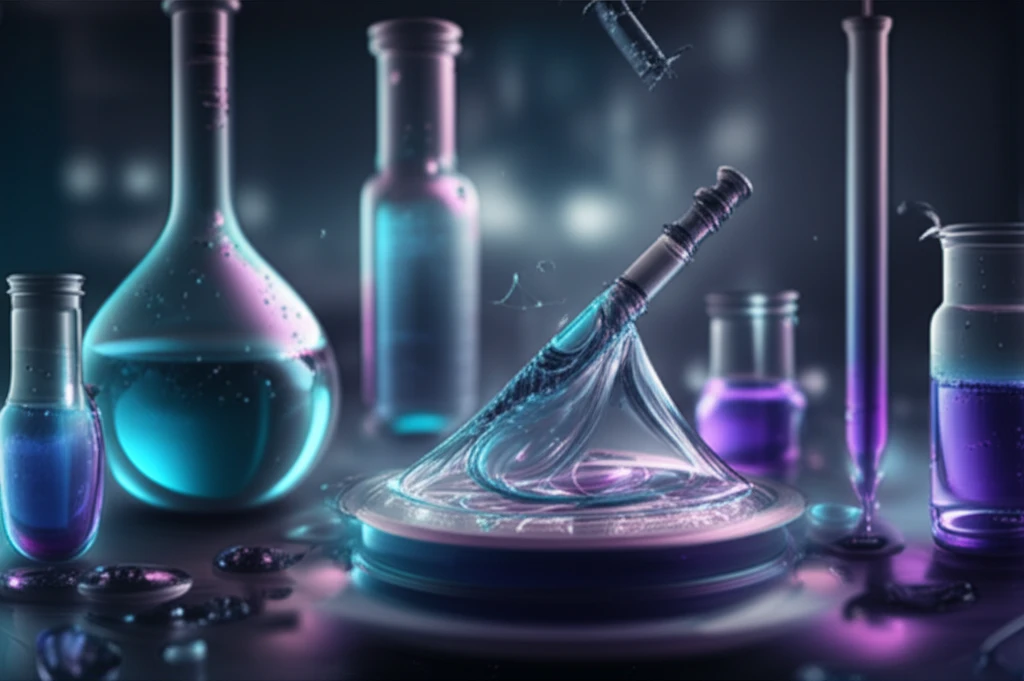 Laboratory setup with rotating disc and thin film formation