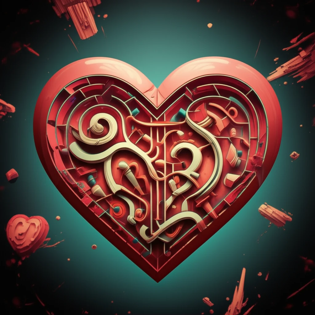 Heart with maze, symbolizing AF treatment choices.