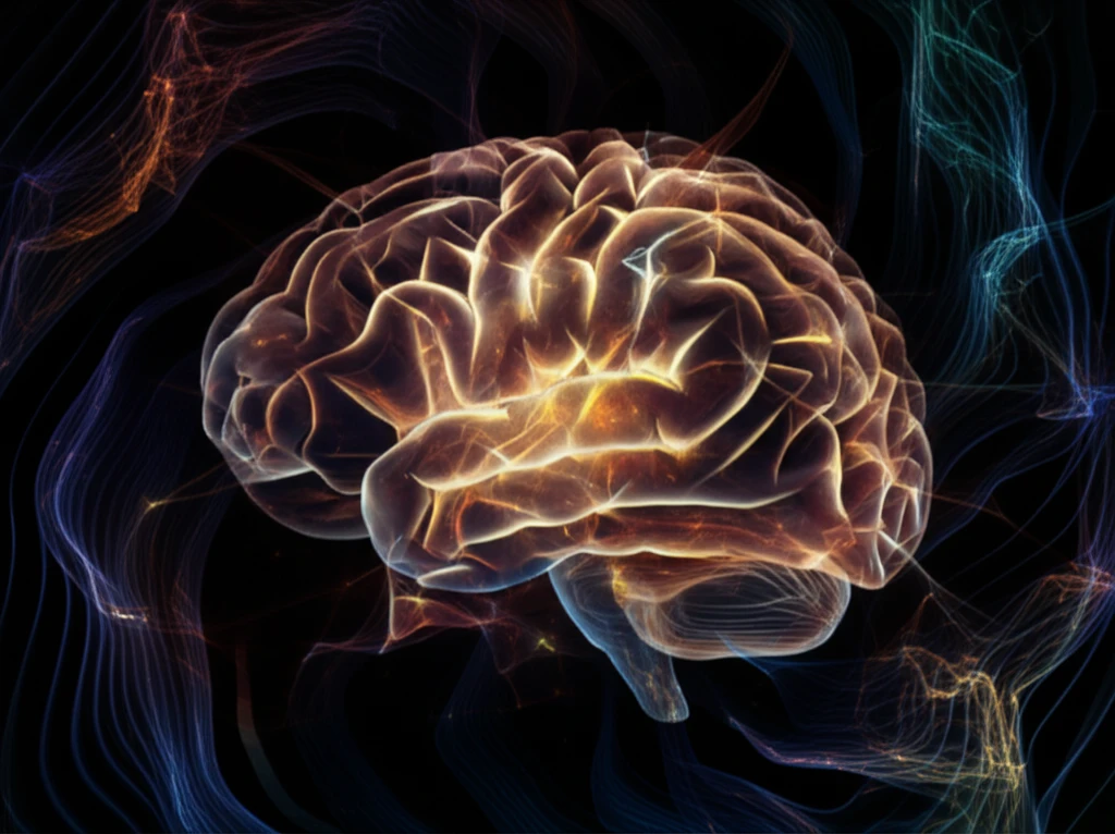 Vibrant brain with neural connections symbolizing neuroscience research