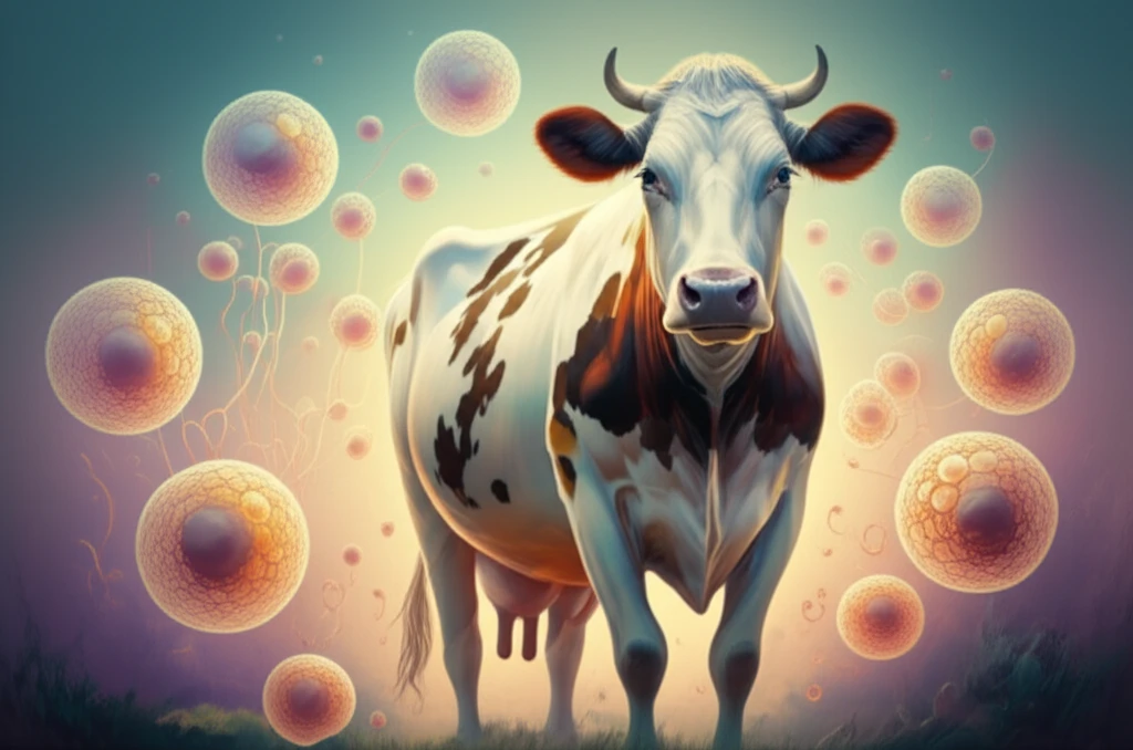 Illustration of healthy dairy cow follicles.