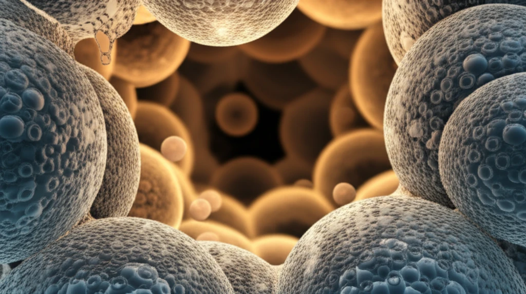 Microscopic view of fire extinguishing foam enhanced with nanosilica.