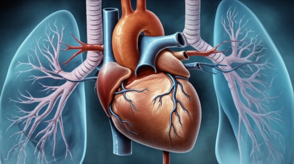 Illustration of a heart with an open vessel, symbolizing persistent ductus arteriosus.