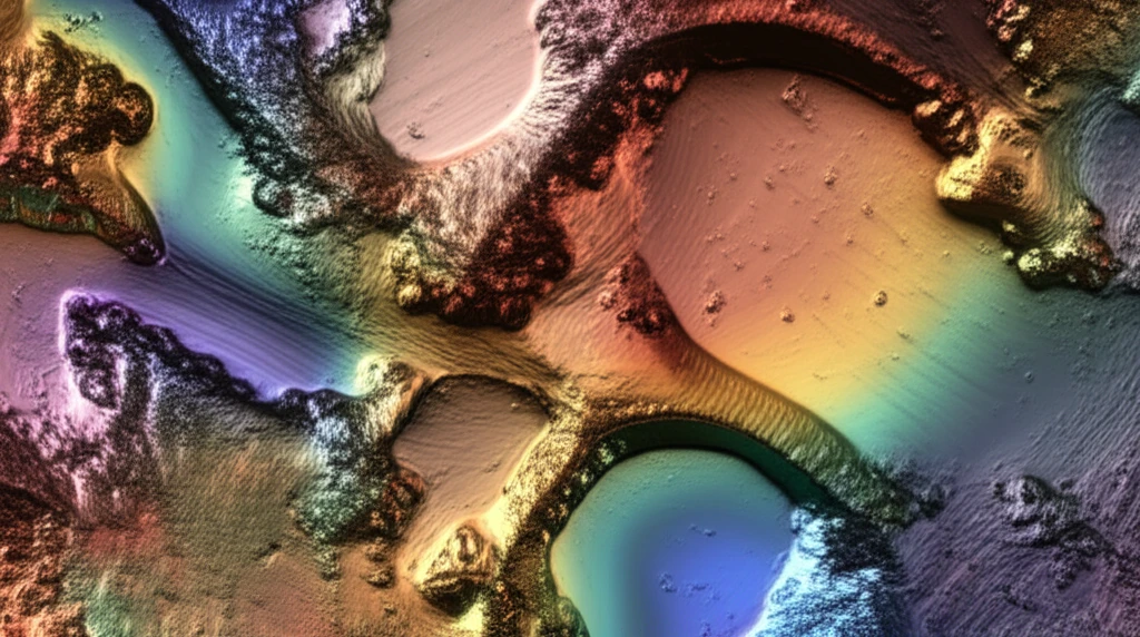 Microscopic view of superalloy surface during acid etching.