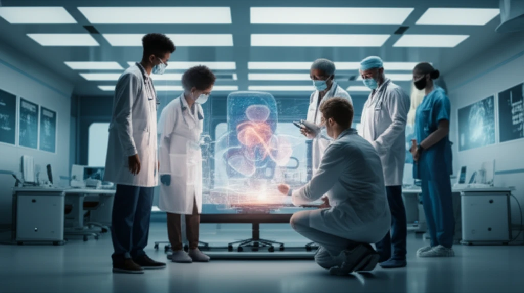 Multidisciplinary cancer team collaborating on a complex case