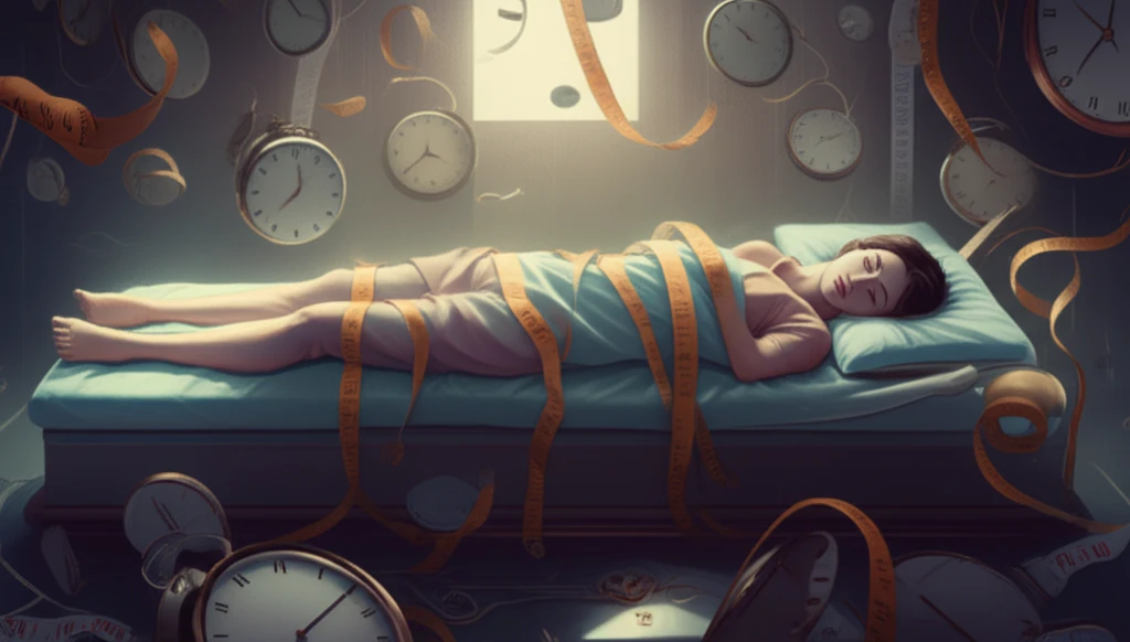 Illustration showing the balance between sleep and physical health.