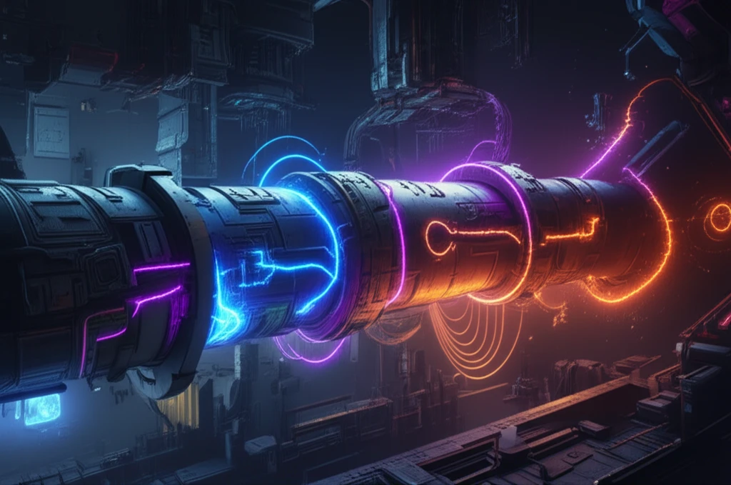 Magnetic fields visualizing stress in a metal pipe