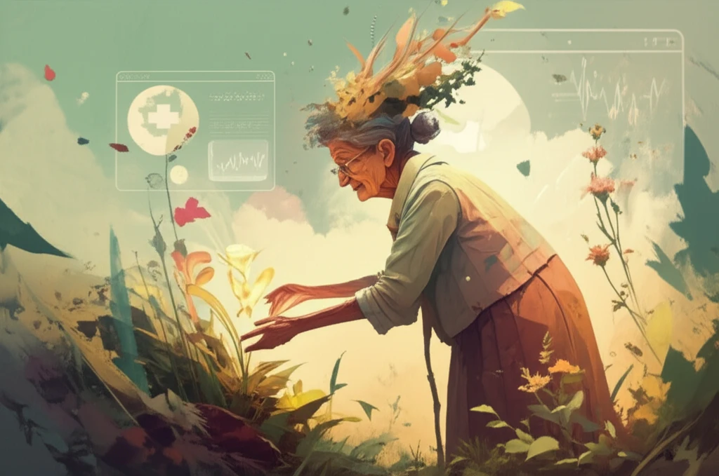 An older adult gardening, symbolizing independence and vitality after surgery.