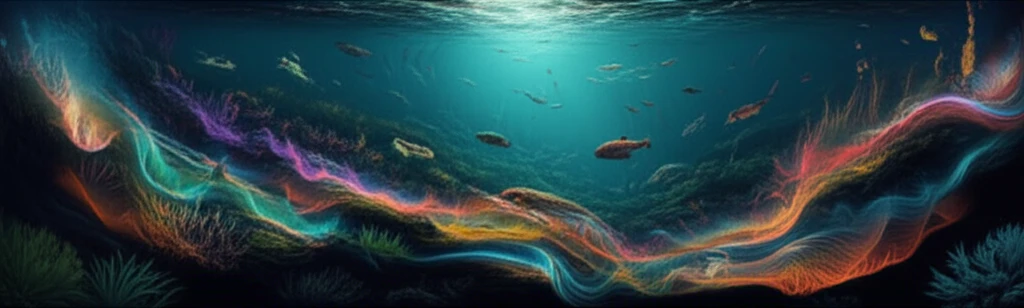 Underwater soundscape of a biodiverse river, illustrating acoustic connectivity.