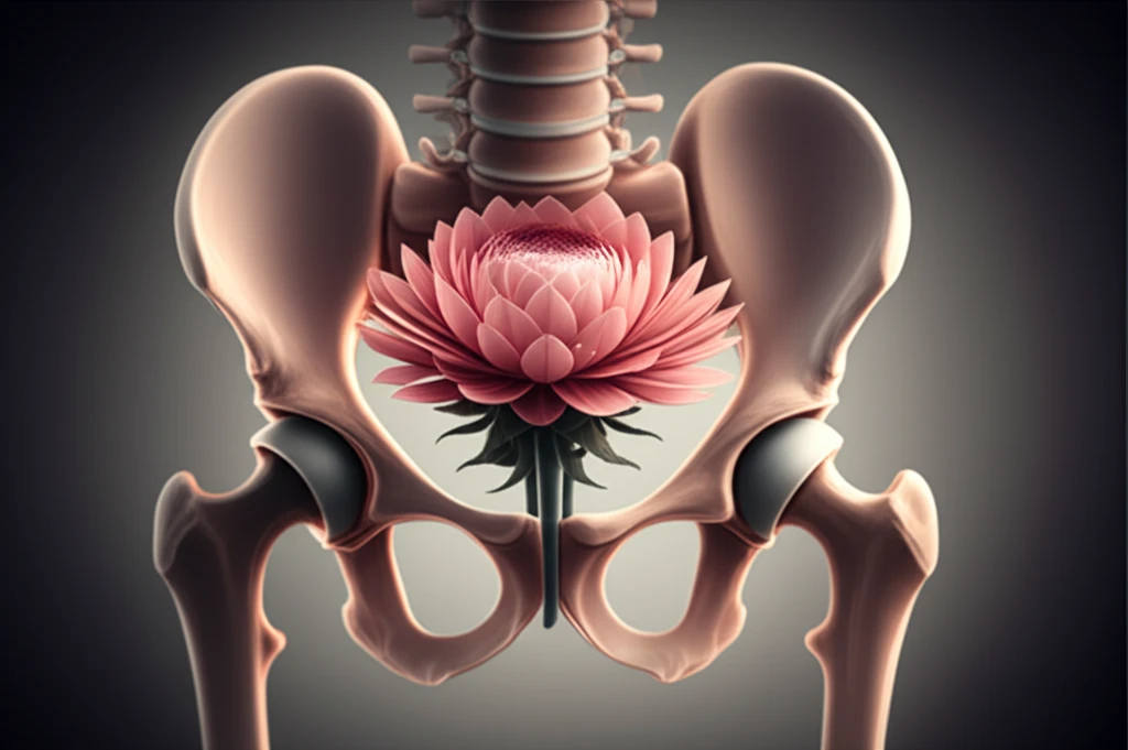 Illustration of healthy hip development in infants