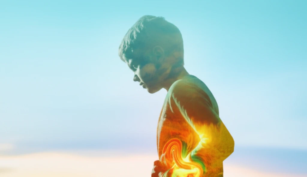 Surreal illustration symbolizing the increasing prevalence of GERD in younger adults.