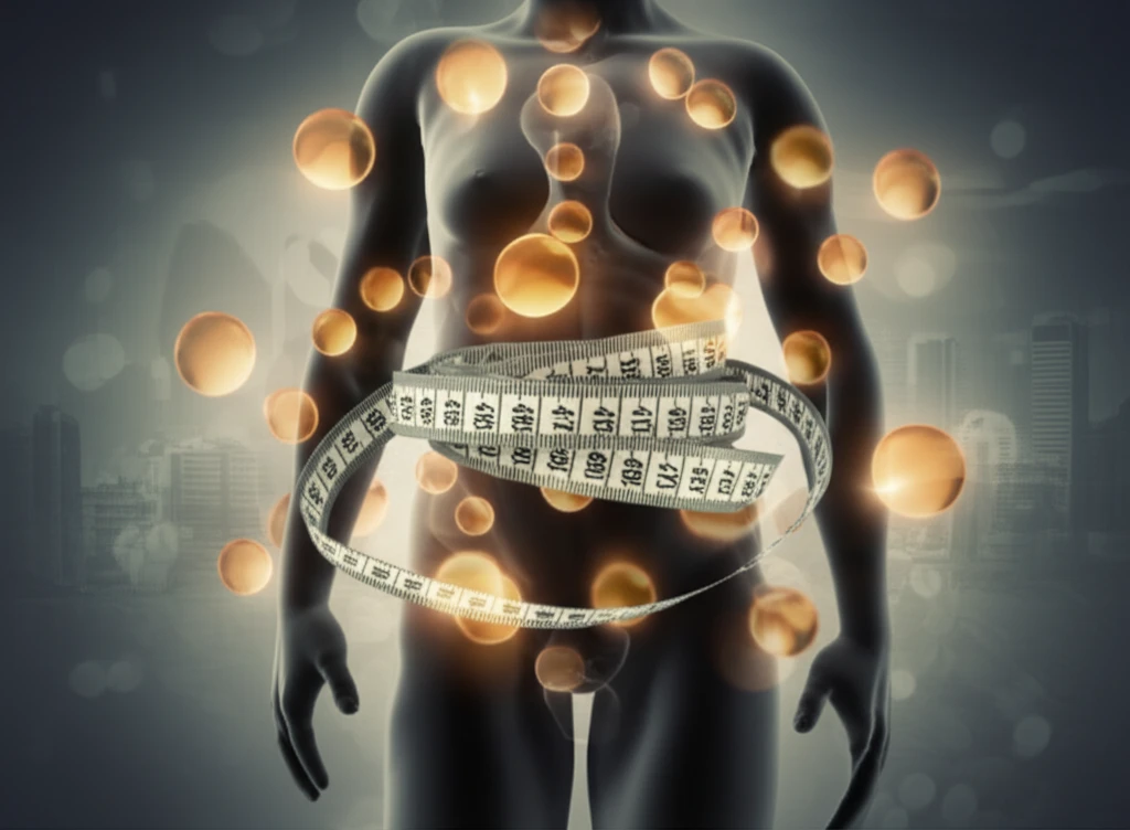 Surreal illustration depicting the Lipid Accumulation Product and its impact on metabolic health.