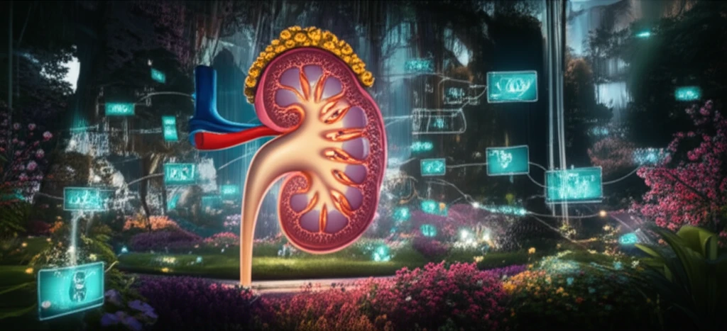 Surreal illustration of kidney health and quality improvement.