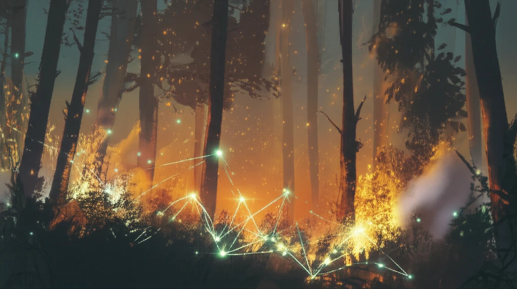 Mobile ad-hoc network detecting forest fire