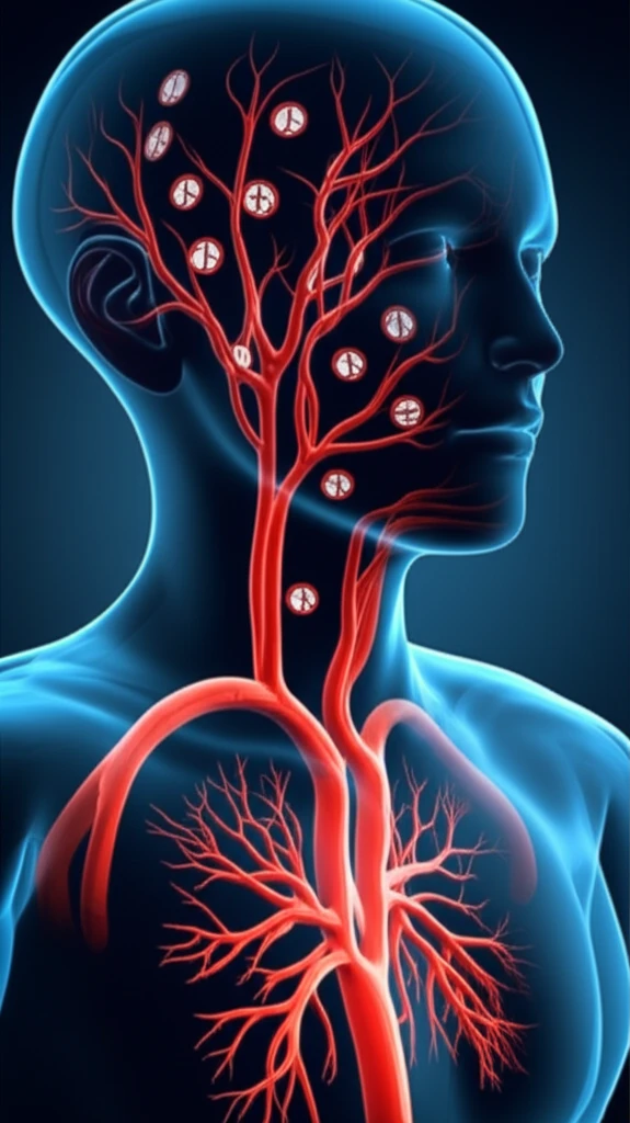 Illustration of the link between hypertension and heart disease in young adults.
