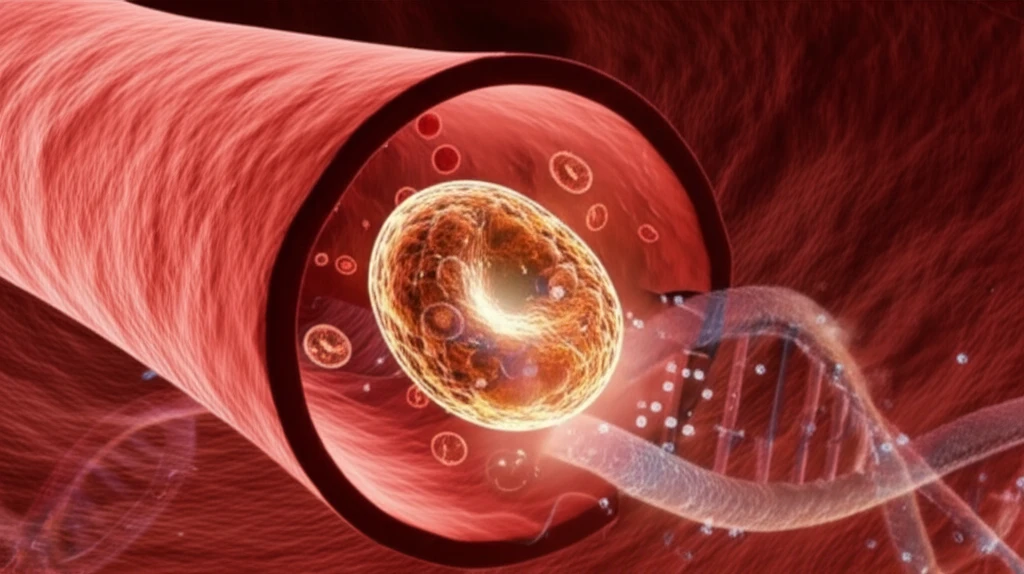 Illustration of a resilient blood clot symbolizing fibrinolysis resistance due to genetic factors.