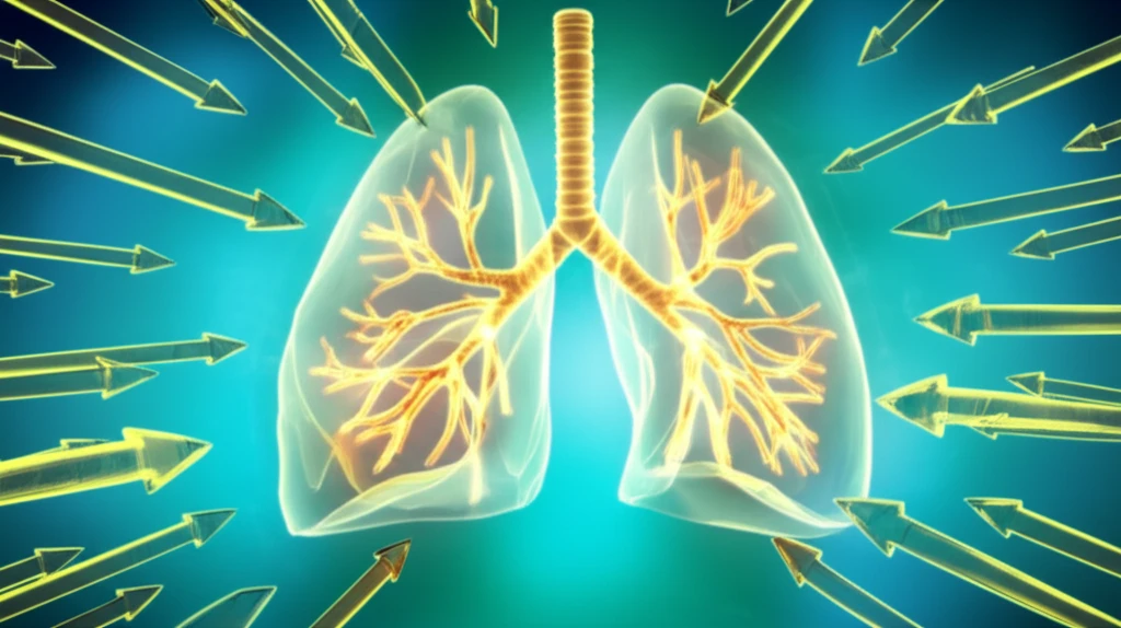 Illustration of healthy lungs protected by RGS4 proteins.