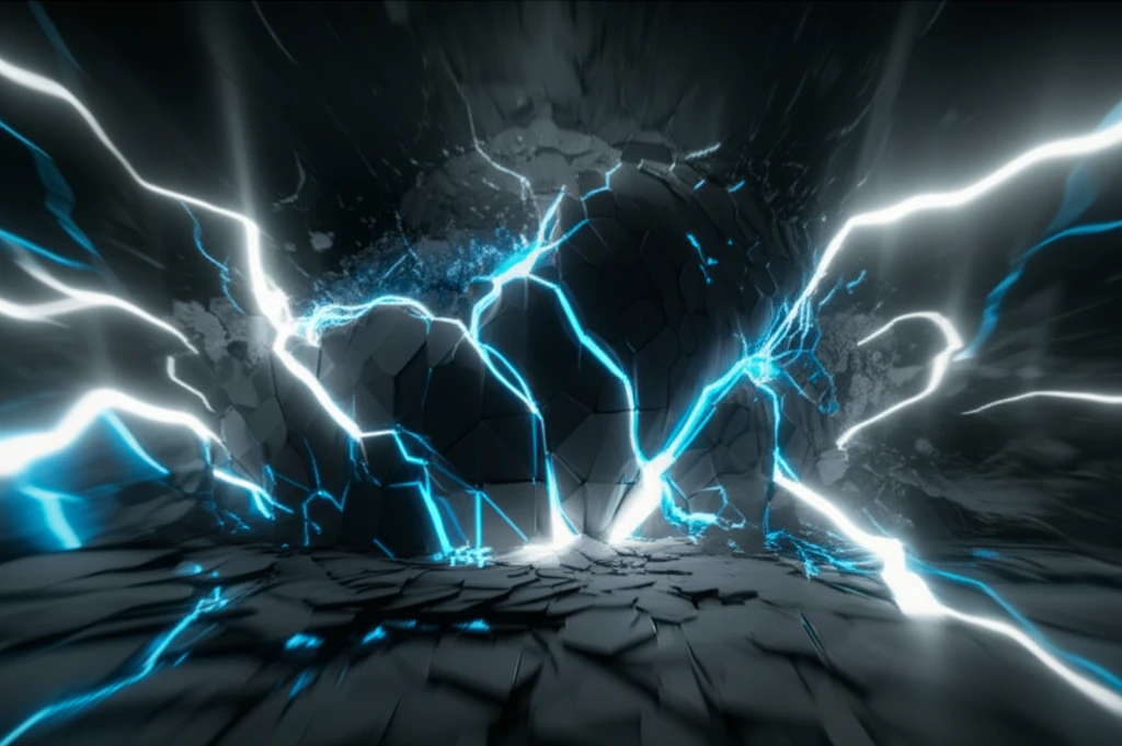 Material cracking under pressure.