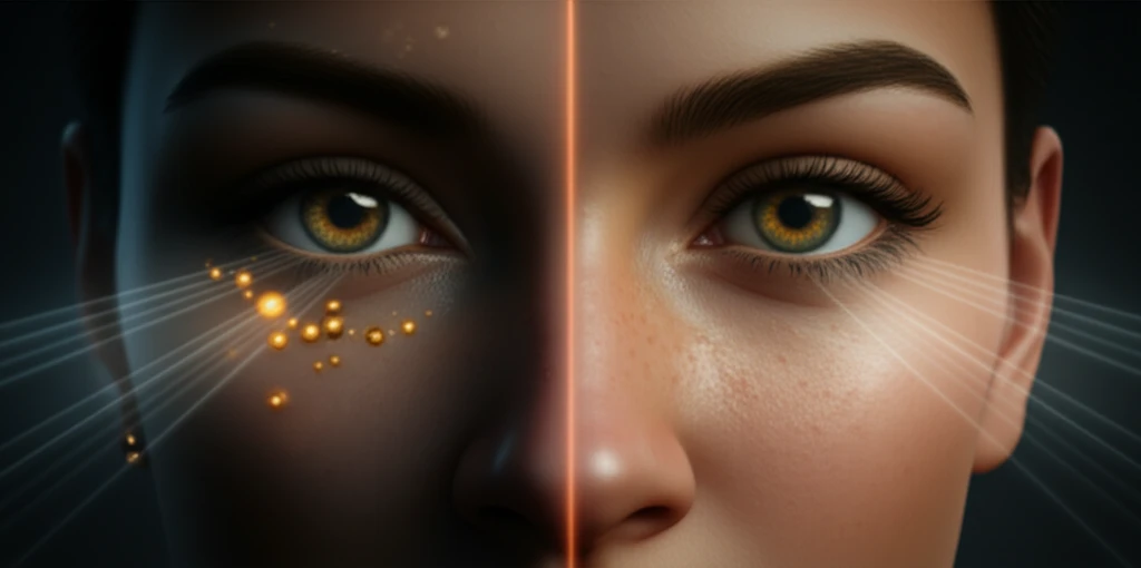 Before and after images of CO2 laser therapy for Erdheim-Chester disease skin lesions.