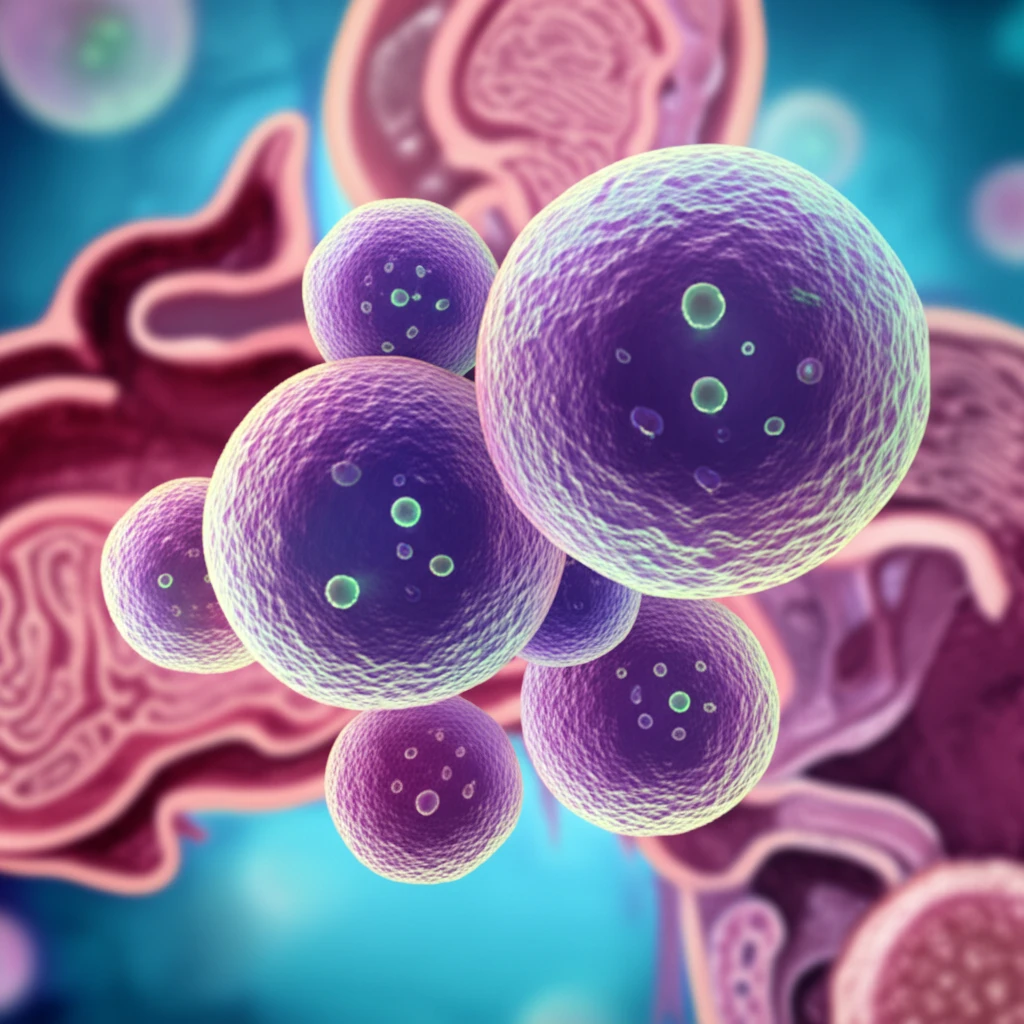 Microscopic view of perivascular epithelioid cells.