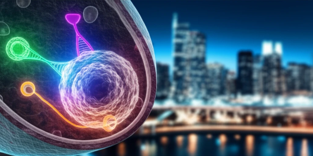 Microscopic view of bladder cancer cells with UHRF1 gene highlighted.