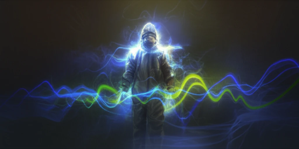 Medical professional facing radiation with partial protection