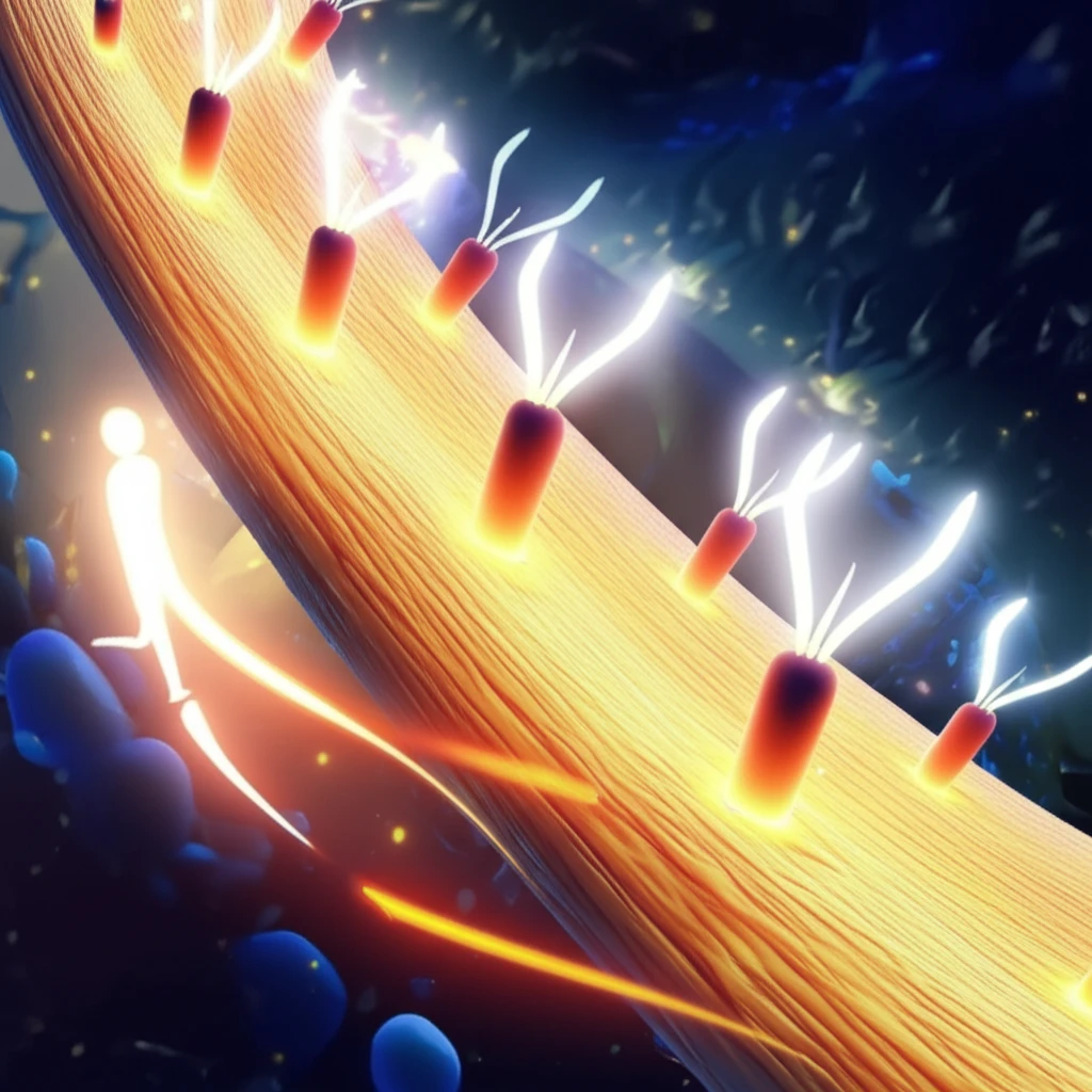 Digital illustration of Meckelin protein guiding basal bodies.