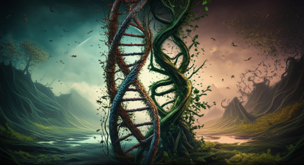 DNA vines illustrating nature vs nurture
