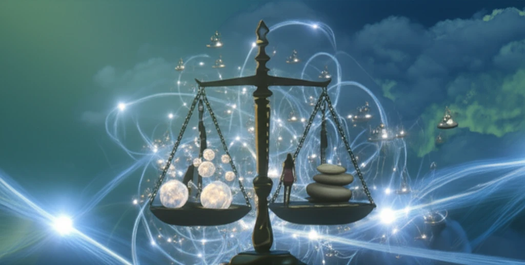 Scales balancing mental well-being and physical health, symbolizing the connection between obesity and mental health.