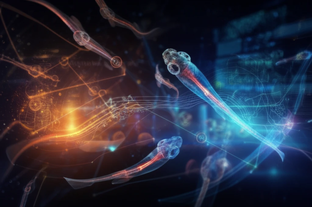Dual-illumination holographic microscopy visualizing blood flow in zebrafish embryos.