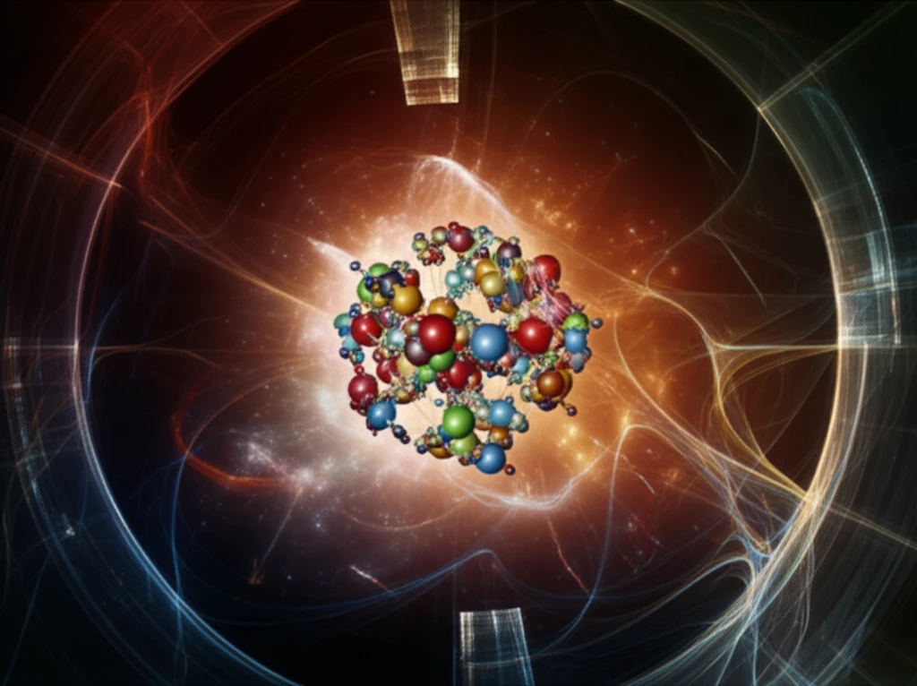 Surreal illustration of the X(3872) particle.