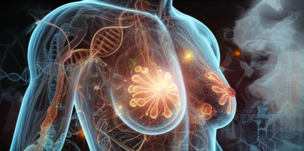Abstract illustration of breast cancer research and expert consensus.