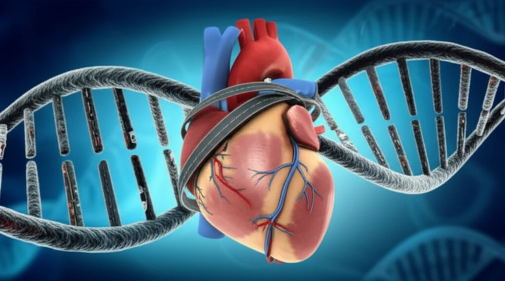 Heart intertwined with roads, symbolizing CABG vs. PCI for diabetes.