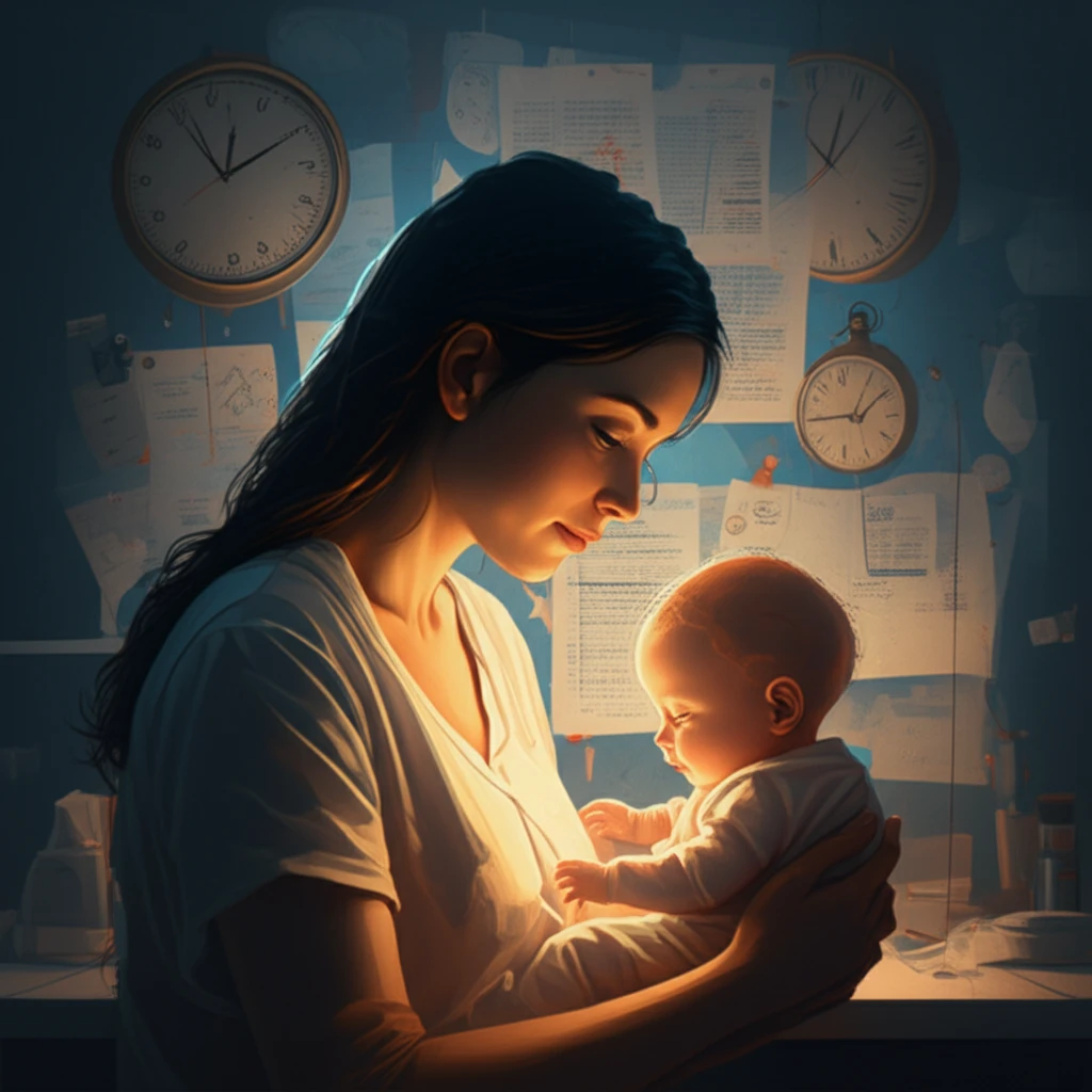 A mother holding her baby, caught between her instincts and medical advice.