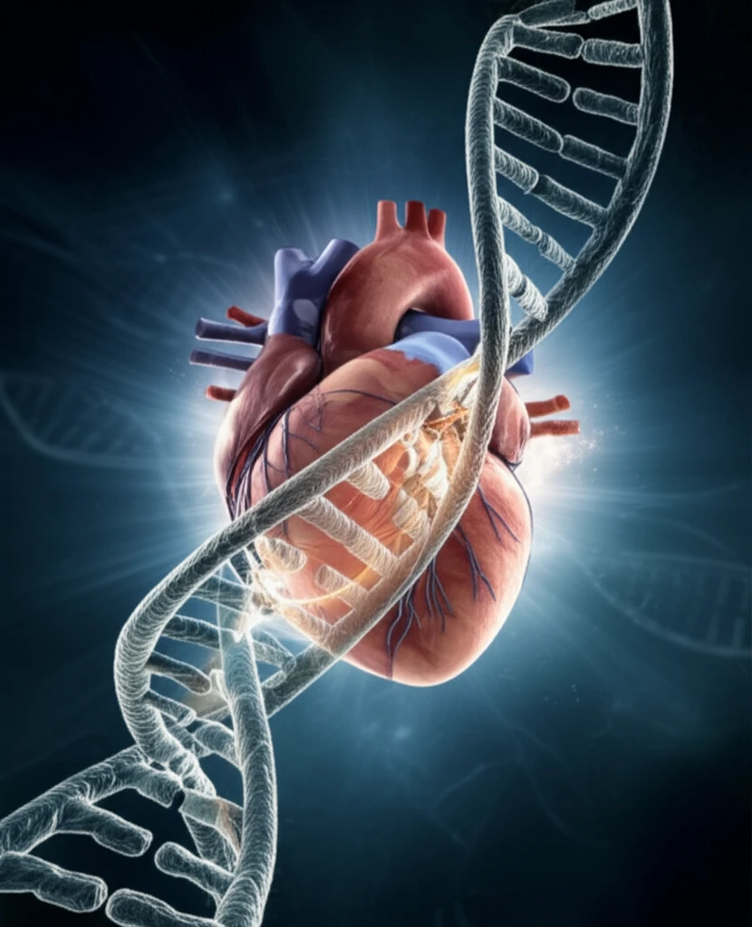 Developing heart with DNA and retinoic acid pathway, symbolizing MPKU research.