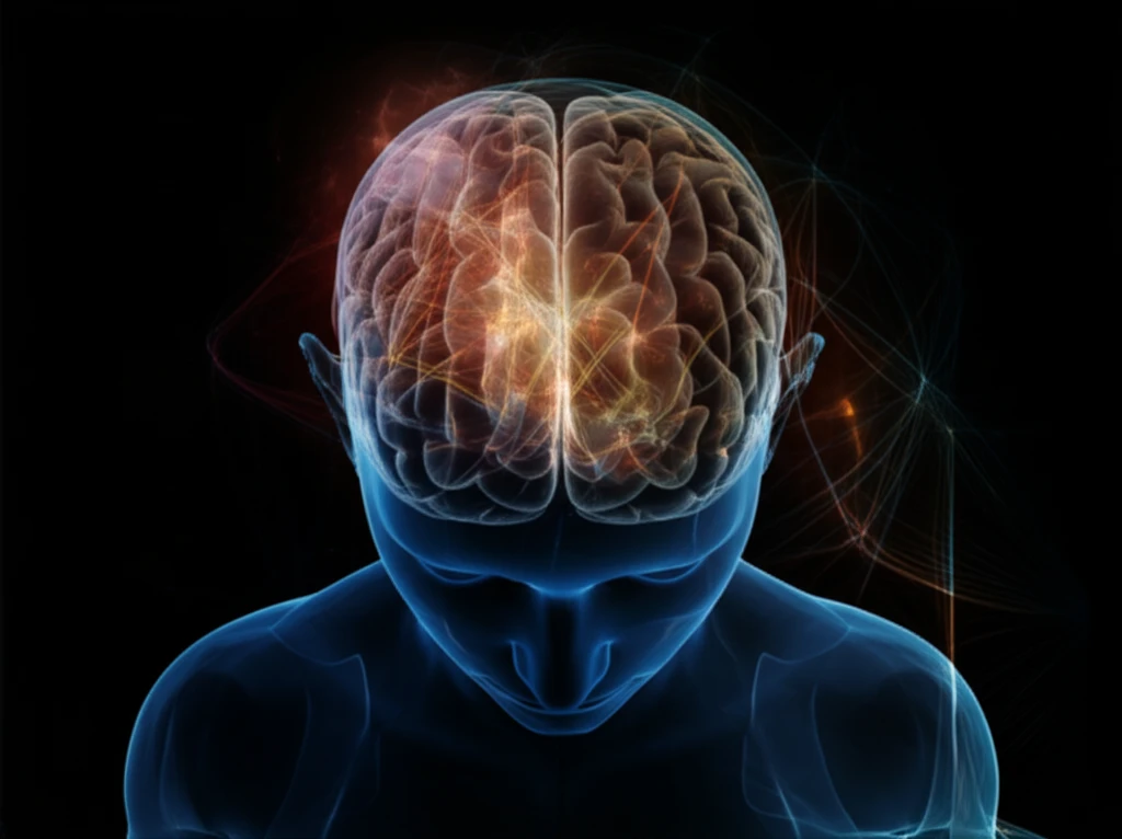 Abstract representation of a neural network within a human brain, symbolizing neurological research and discovery.