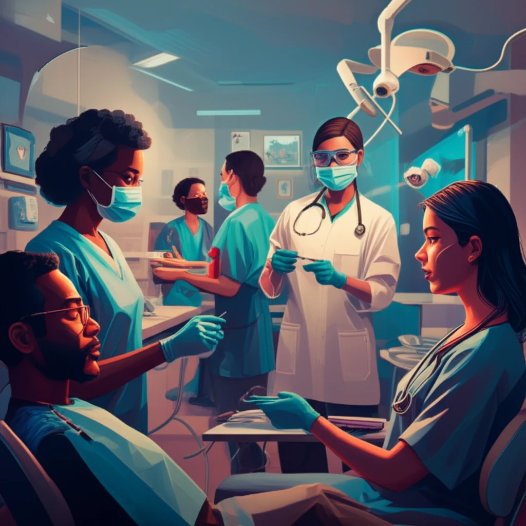 Dental students engaging with community health during an extramural internship.