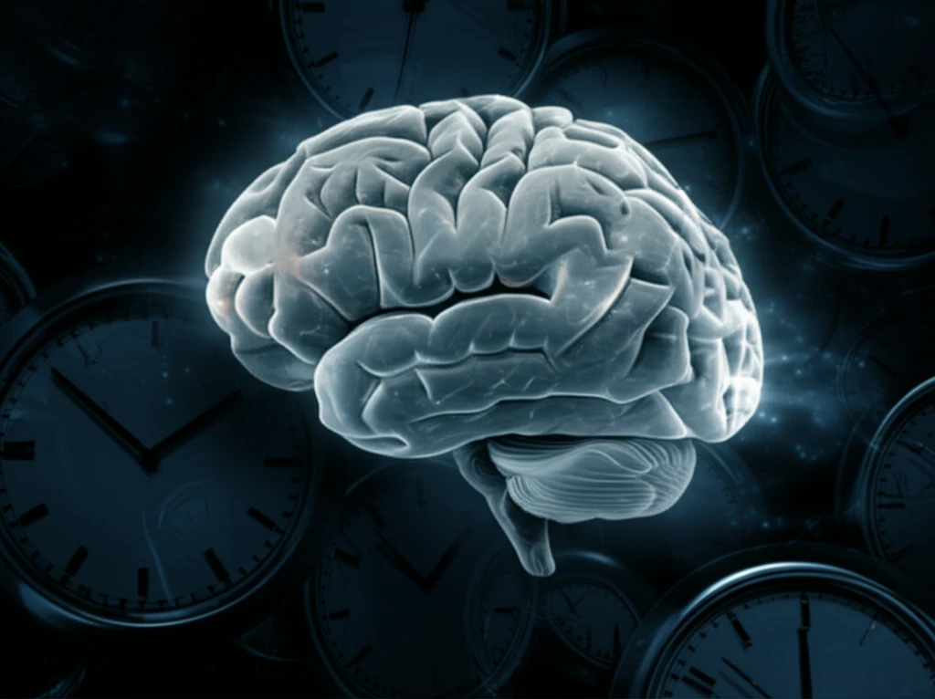 Brain with highlighted regions affected by insomnia