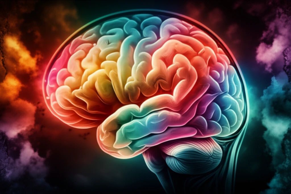 AI-enhanced brain scan with improved clarity.