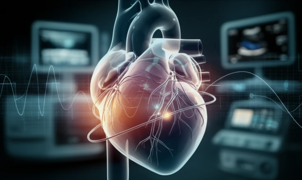 Point-of-care ultrasound visualizing a healthy heart.