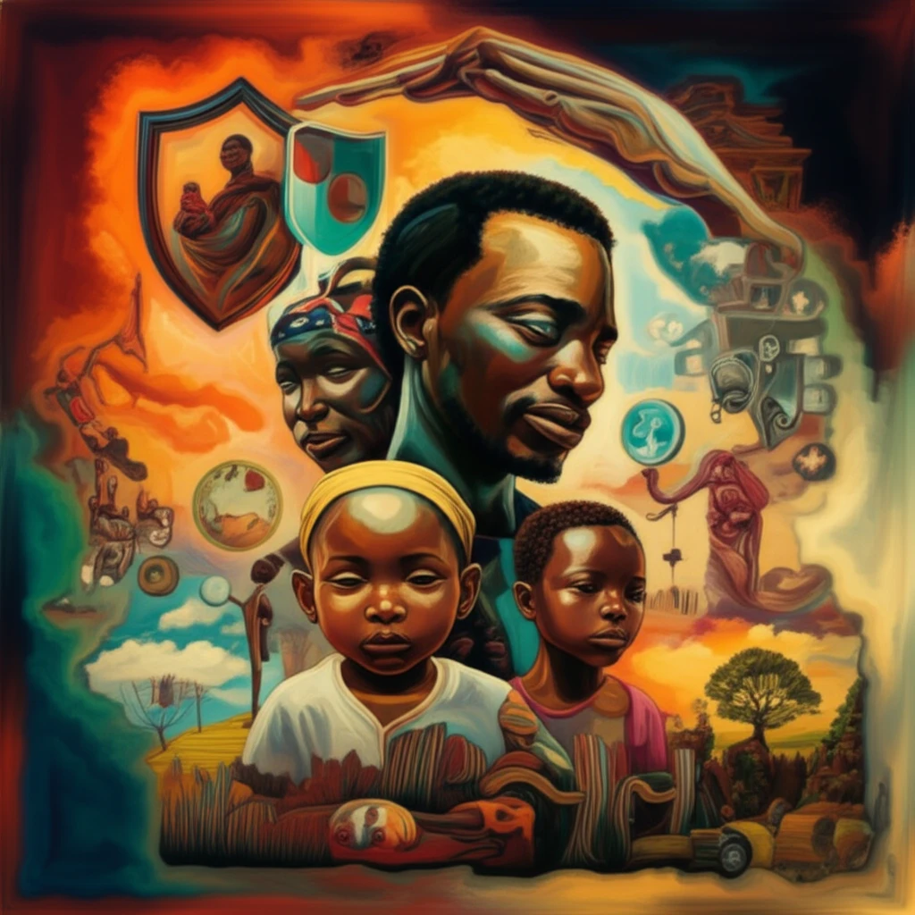 Symbolic image representing the challenges and hopes of HIV-positive parents in Nigeria.