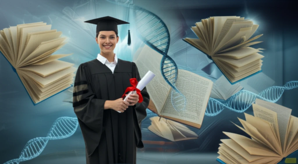 A surreal illustration symbolizing the integration of bioscience into nursing education.