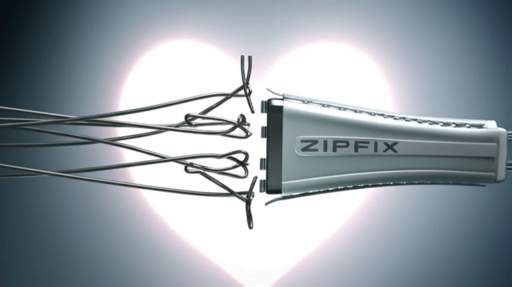 Comparison of ZipFix and traditional wire sternal closure methods.
