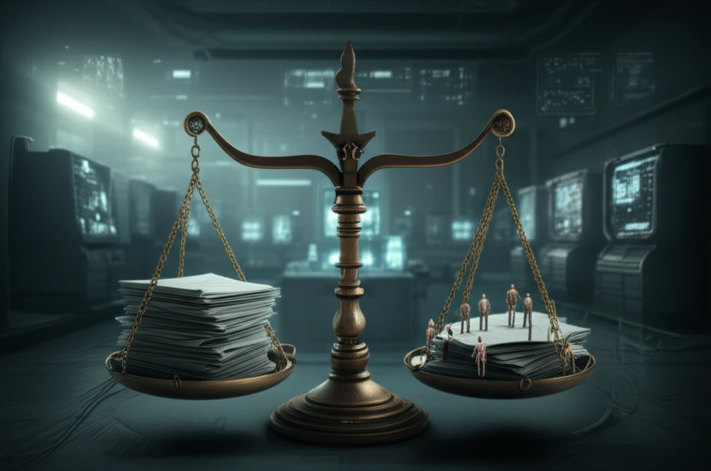 Balanced scale representing ethical research oversight