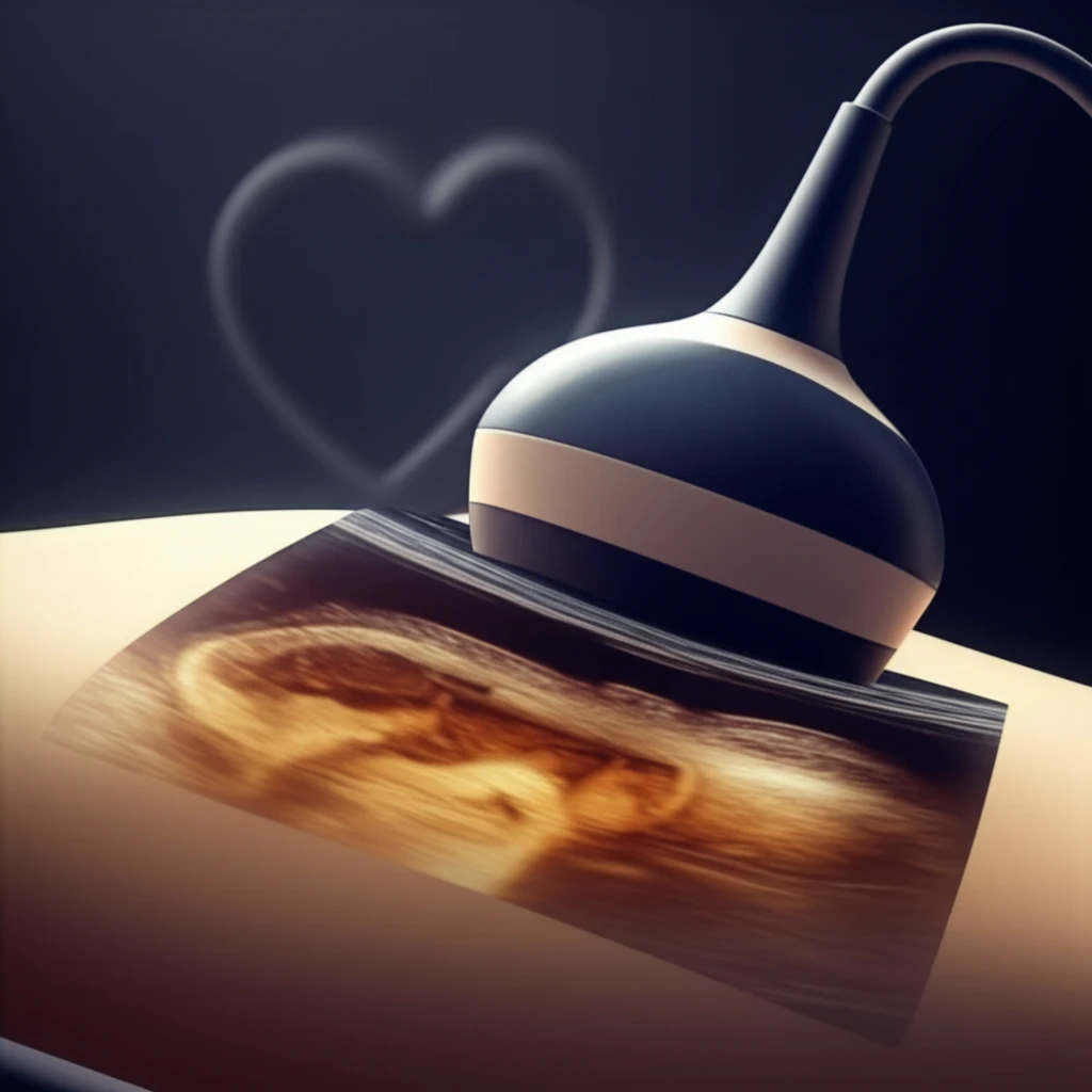 Ultrasound scan revealing a landscape of abdominal fat echogenicity.