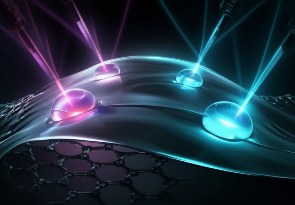 Graphene film controlling droplets with light.