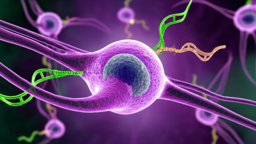 Surreal illustration depicting the interaction of CDK inhibitors and polyamine metabolism in cancer cells.