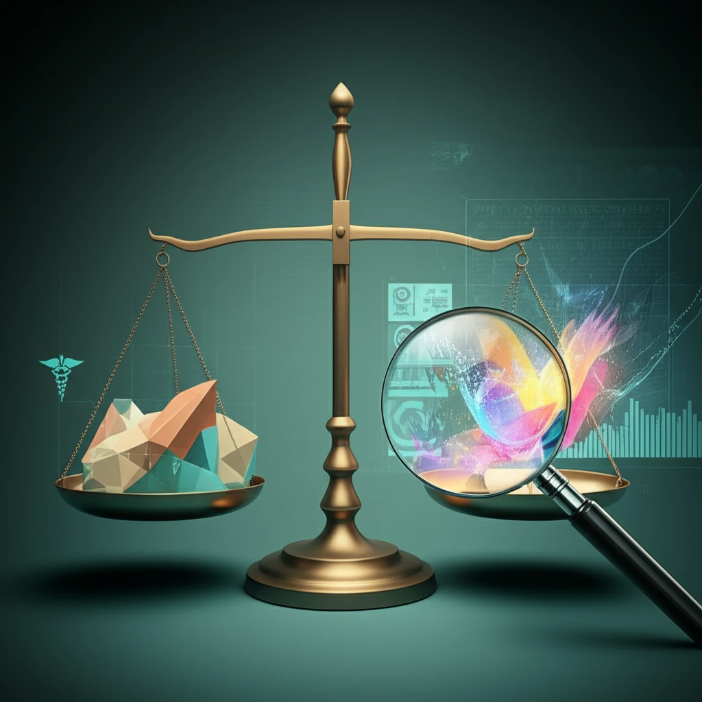 Scales balancing baseline data and future results, symbolizing conditional power calculation.